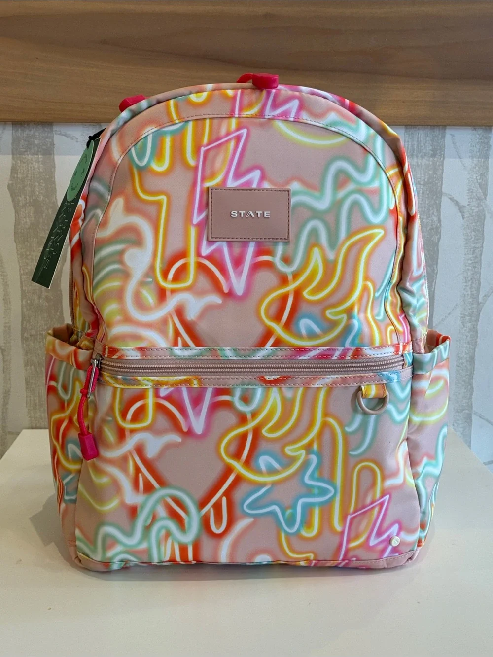 STATE Pastel Multi Neon Graffiti Backpack